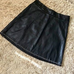 Worthington Black Faux Leather Skirt